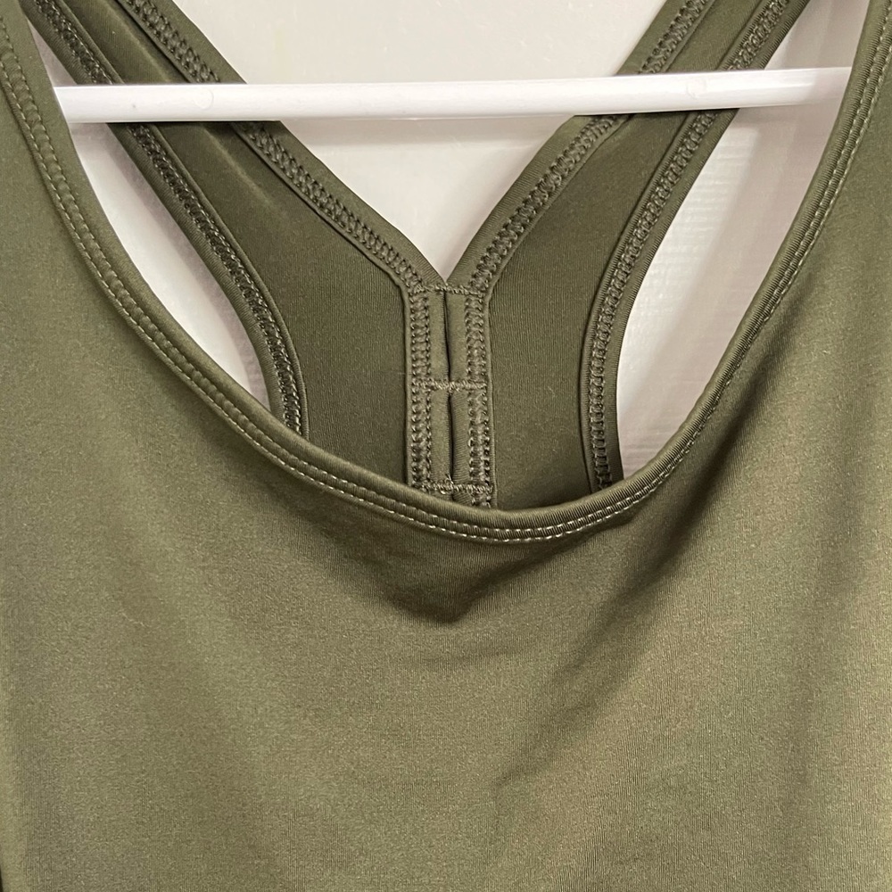 Fabletics Olive Green Racerback Tank Top - Picture 4 of 8